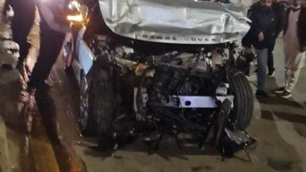 السيارة رينج روفر بعد الحادث