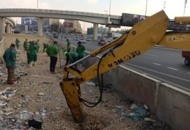 بدء تشجير الطريق الدائري