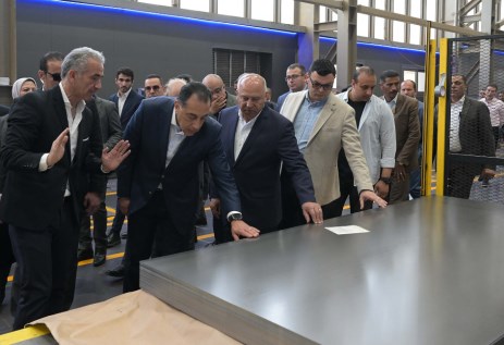 زيارة مدبولي لمصنع قنديل للصلب