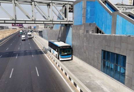 بدء التشغيل التجريبي بجمهور للمرحلة الأولى  من الأتوبيس الترددي  