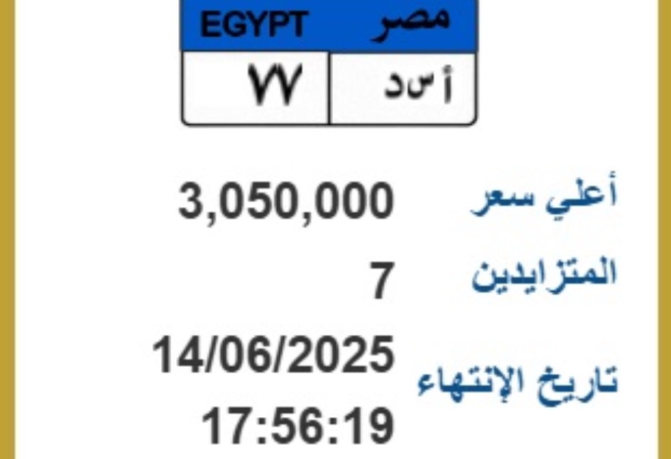 لوحة سيارات مميزة