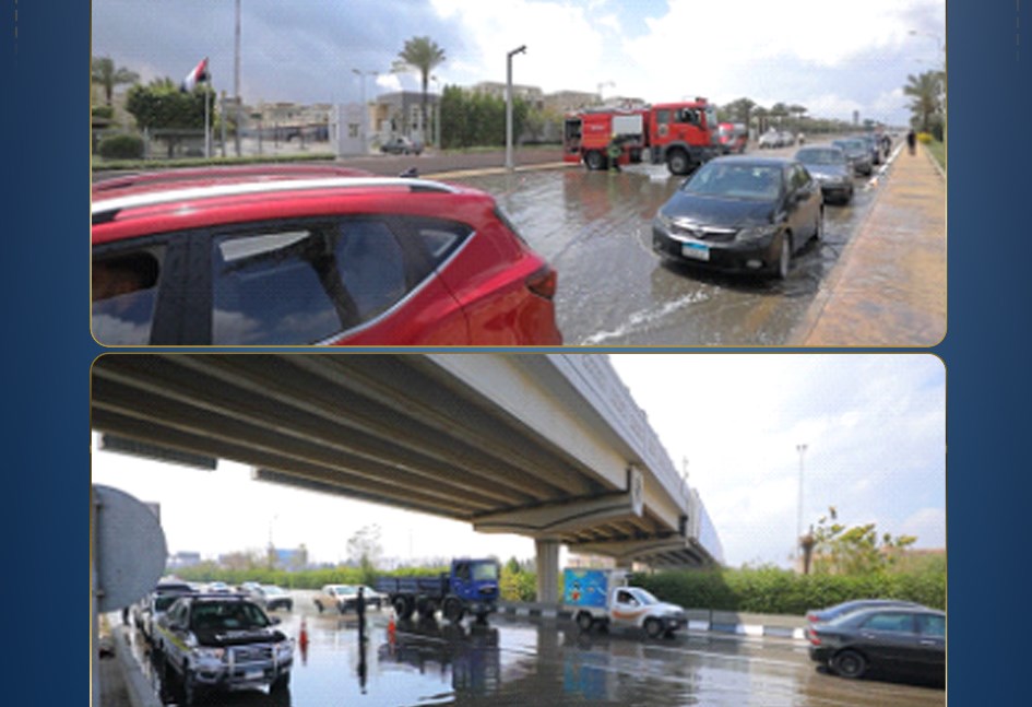 الحالة المرورية وسط الأمطار اليوم