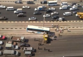 خروج أتوبيس ترددي عن مساره